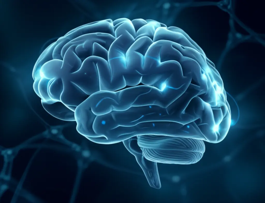 Illustration showing clear mind with neural connections for mental clarity and cognitive function