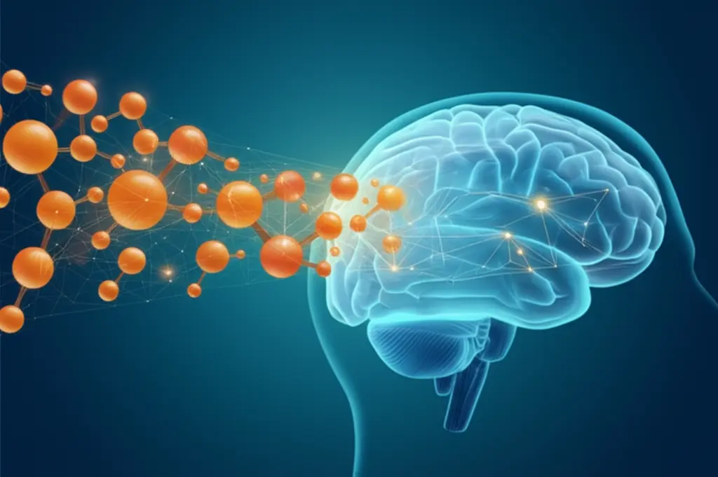 Illustration showing blood sugar impact on brain function and cognitive performance