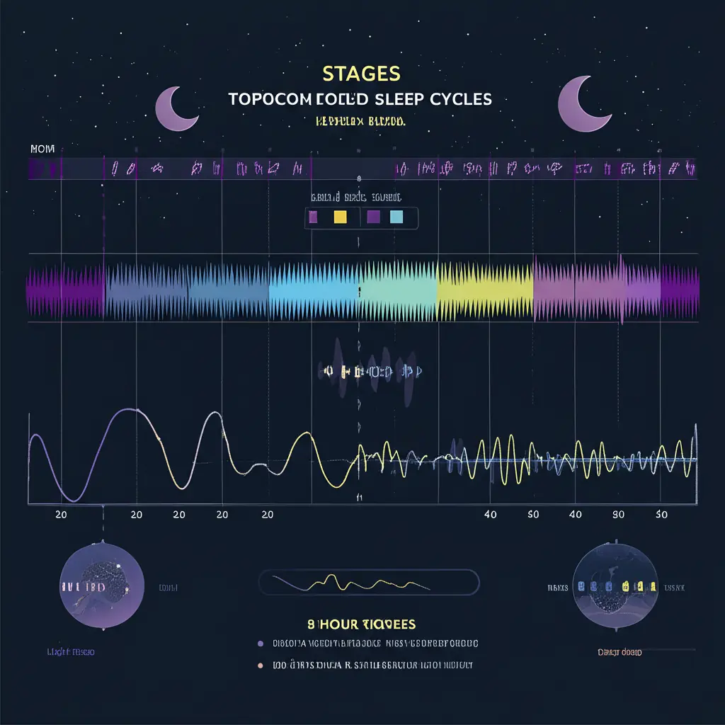 Sleep stages and glymphatic system activity throughout the night infographic