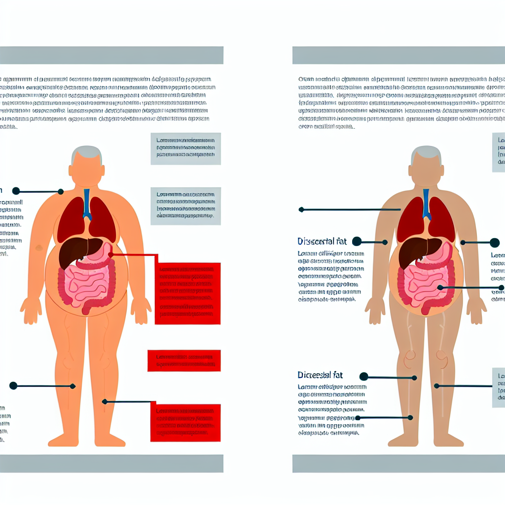 Infográfico comparando gordura visceral vs gordura subcutânea, mostrando localização, riscos à saúde e diferenças metabólicas