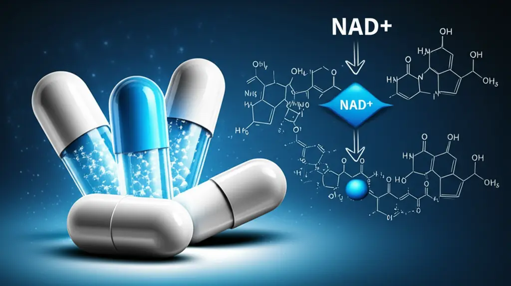 NMN, NAD+, and NR supplements comparison - NAD+ boosters for cellular energy and longevity